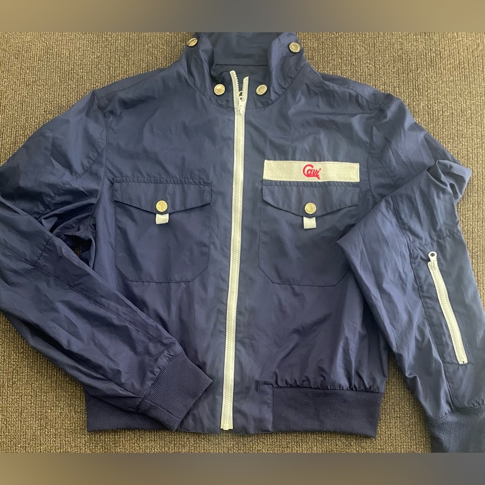 Women’s Cavi Lightweight Jacket Size S ~ Navy Blue & White
